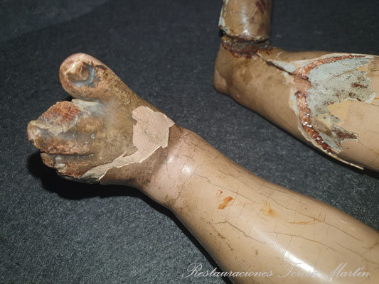 como policromar madera santos