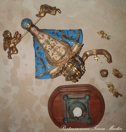 restauracion virgen resina