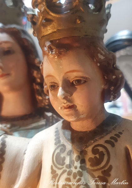 restauracion virgen escayola