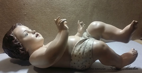 restauracion ni&ntilde;o jesus de estuco